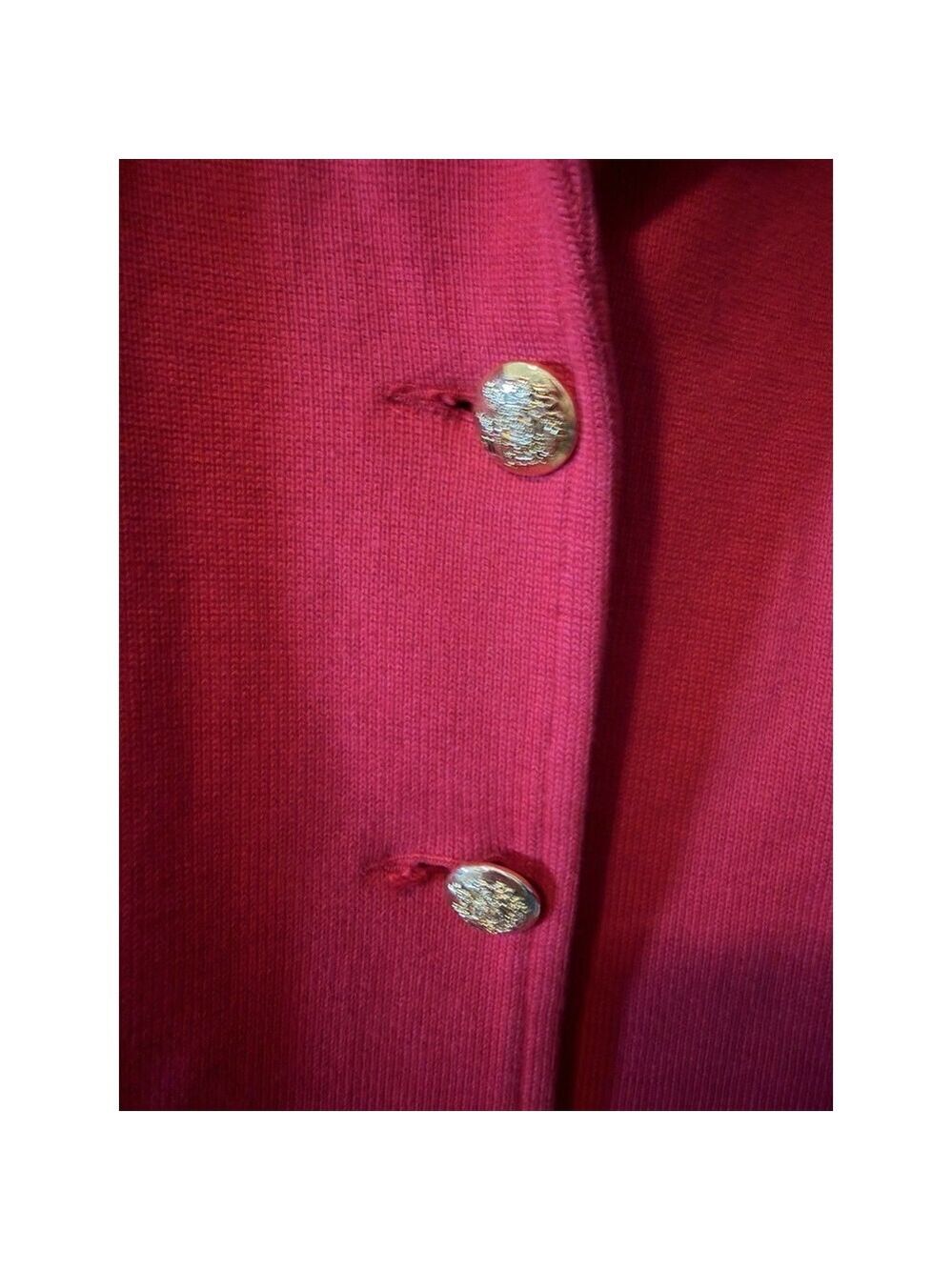 Lauren Ralph Lauren Royal Crest Sweater Cardigan PETITE Large PL Vintage - Picture 4 of 11